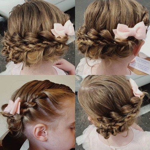 плетени updo for little girls