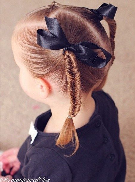 fishtail pigtails girls hairstyle