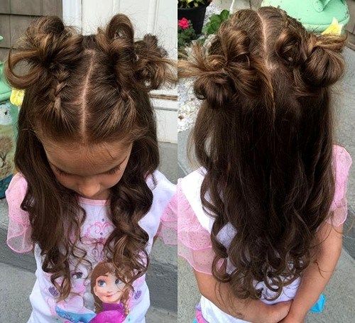 chaotický curly hairstyle for little girls