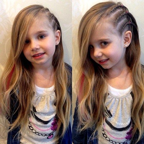 chladný asymmetrical hairstyle with side braids