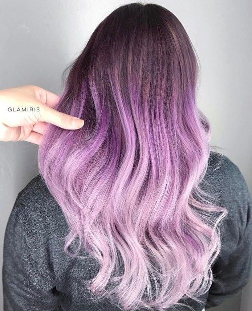 Pastell Purple Ombre Hair