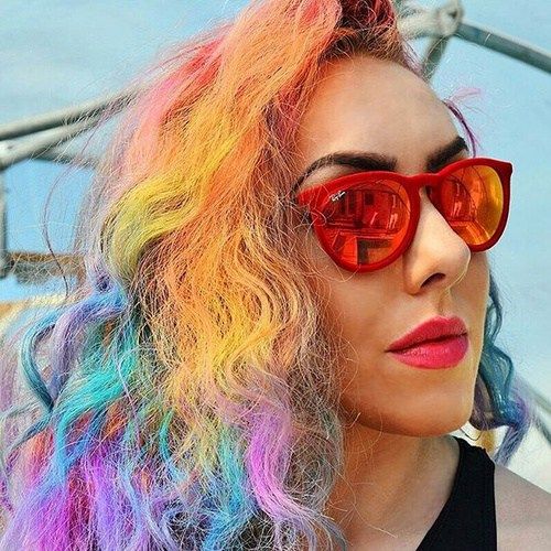 pastell rainbow hair
