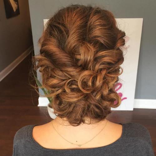 Twists And Curls Loose Updo