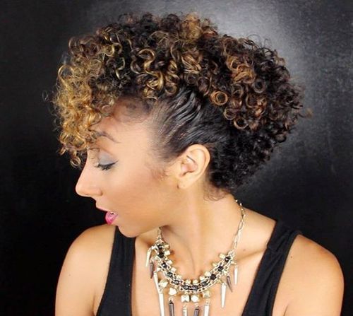 mohawk updo for curly hair