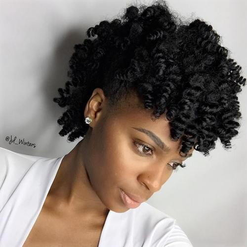 kort curly hairstyle for black women