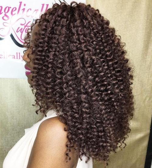 Choklad Brown Curly Sew-In