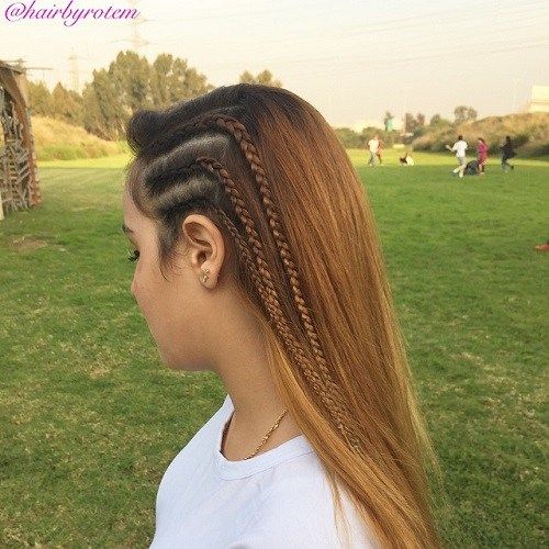 Lång Hairstyle For Girls With Three Side Braids