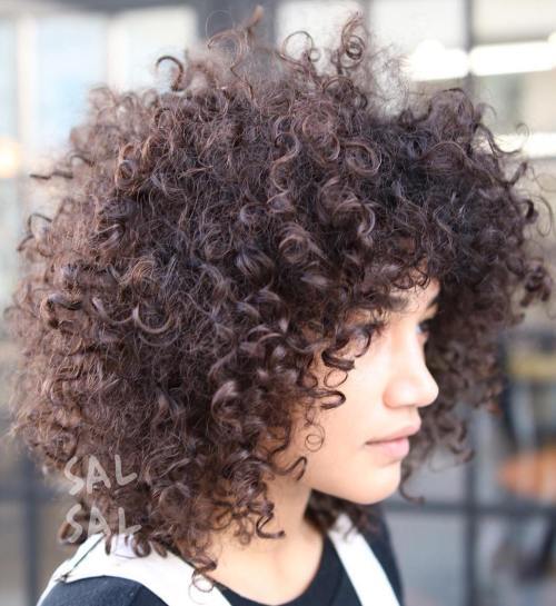 Medium Natural Curly Hairstyle