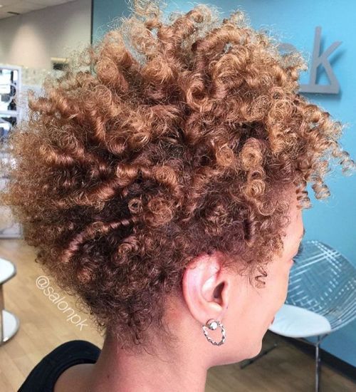 Kort Light Brown Afro With Highlights