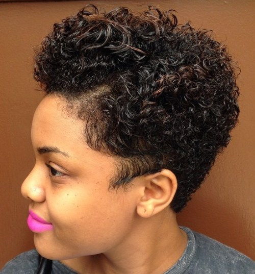 afrikansk American Short Curly Hairstyle