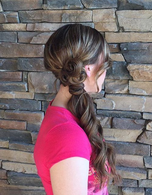 formal side ponytail hairstyle
