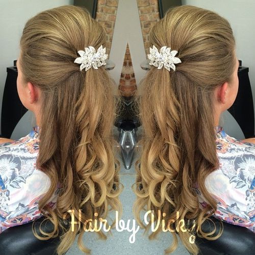 formal half pony hairstyle
