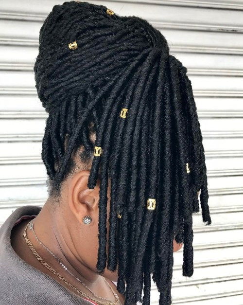 Bulle Updo For Faux Locs
