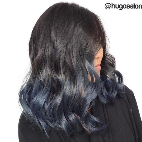 jemný Blue Ombre For Brown Hair