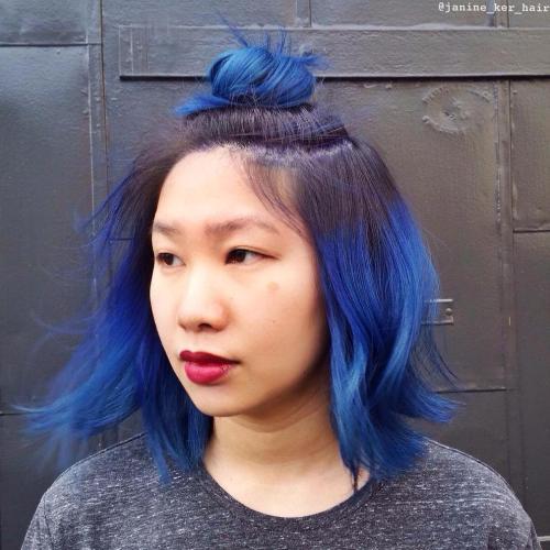 Luminos Blue Bob With Brown Roots