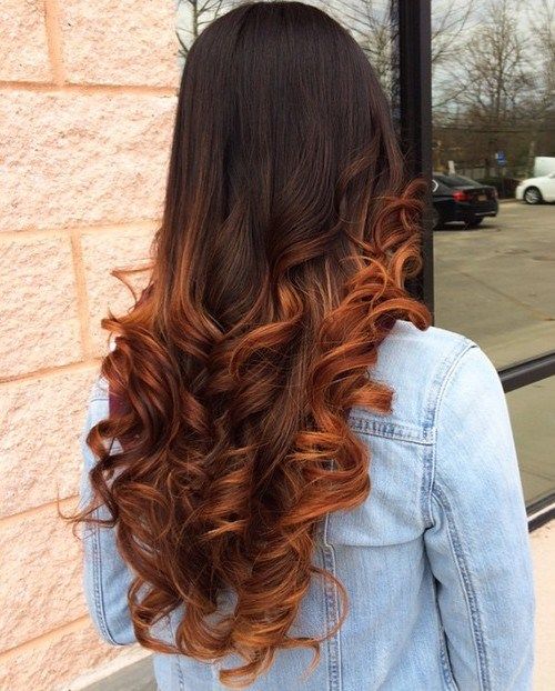 Brun Hair With Copper Balayage