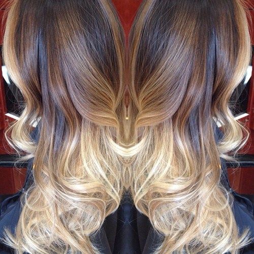 maro and blonde balayage ombre