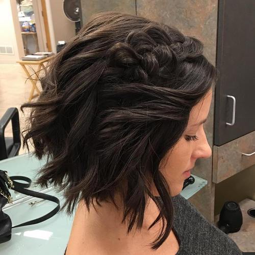 chaotický waves and a braid formal bob hairstyle