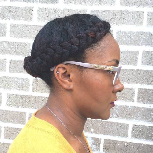 natural braided hairstyle