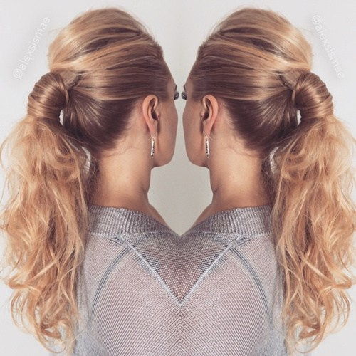 rörig ponytail with a bouffant