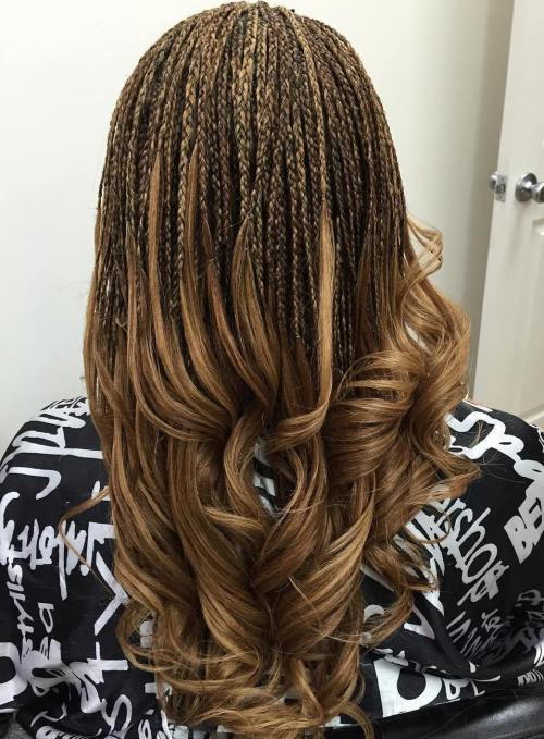 Истакнуто Micro Braids With Curly Ends