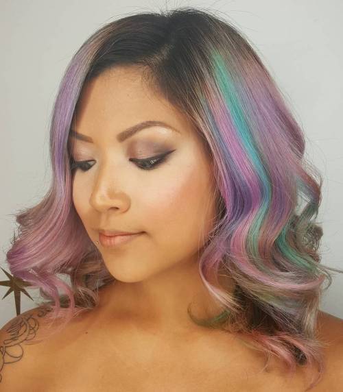 Lavendel Hair with Pink Highlights