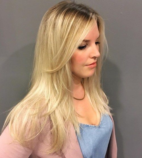 Blondinka Layered Hairstyle For Long Hair