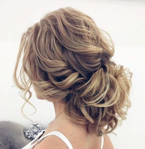 Bröllop Loose Curly Updo For Long Hair