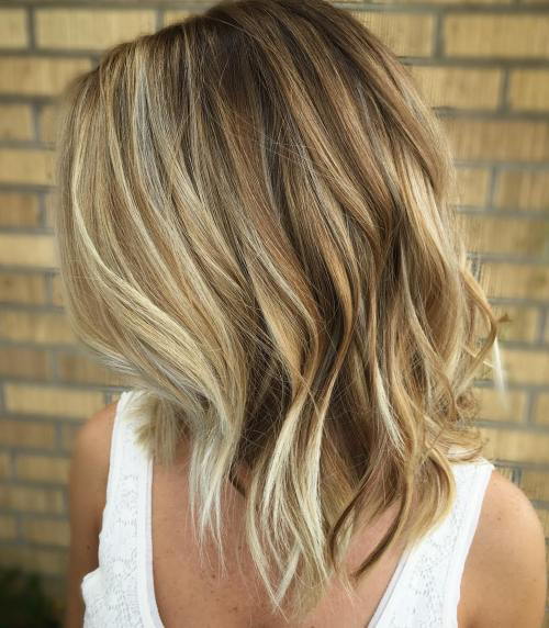 Bronde Bob With White Blonde Highlights