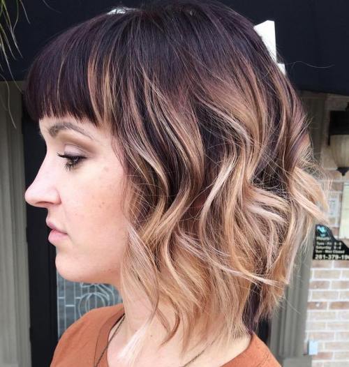 Brun Bob With Ombre Highlights