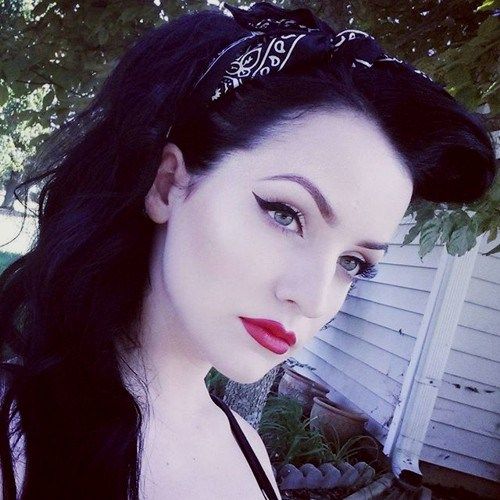 pin up hairstyle with a headband