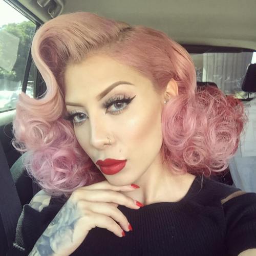 funky pin up hairstyle