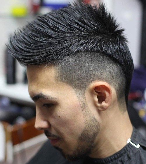 män's spiky haircut with undercut