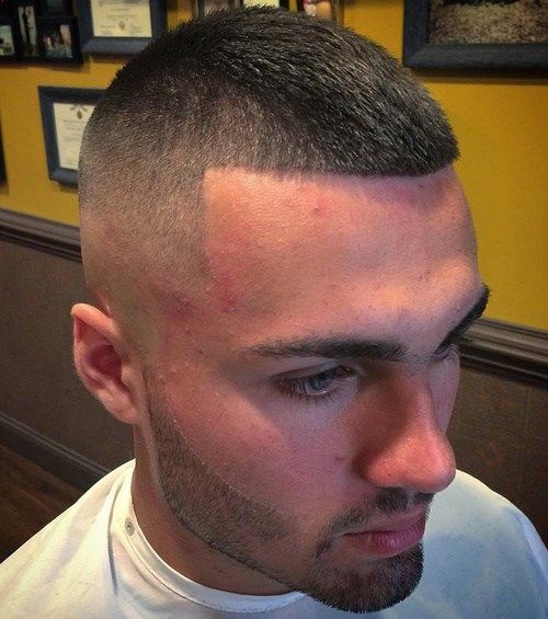 kort buzz cut with faded sides