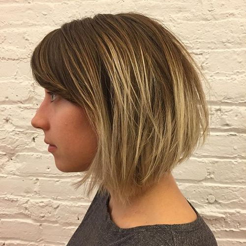 rozstrapatené bob with ombre highlights