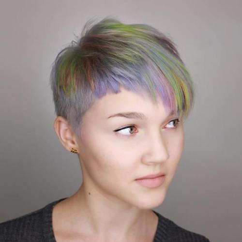 Pastell Pixie With Asymmetrical Bangs