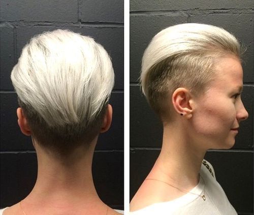kvinnor's two-tone undercut hairstyle