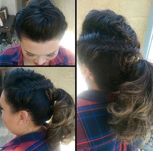 trippel- braid ponytail