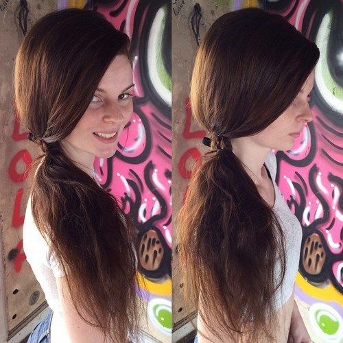 rufsig side ponytail for long hair