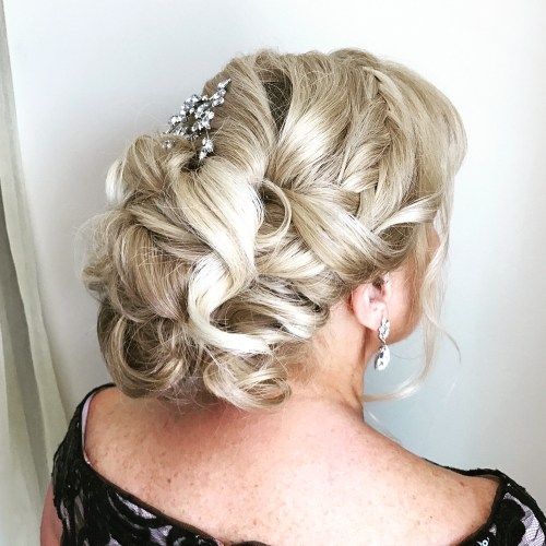 Blond Curly Mother Of The Bride Updo
