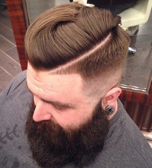 Hipster Taper With Shaved Side Part