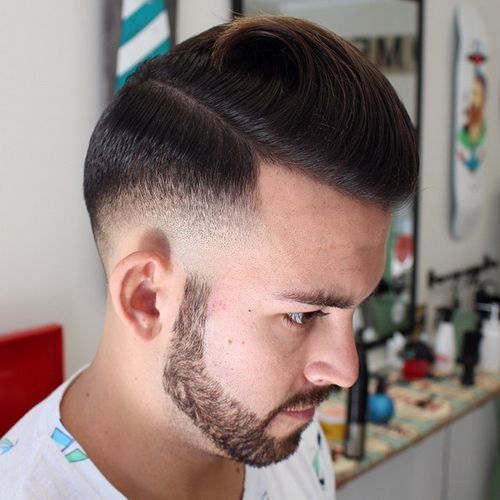 formálne long top short sides hairstyle for men