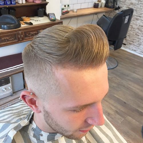 blond pompadour hairstyle for men