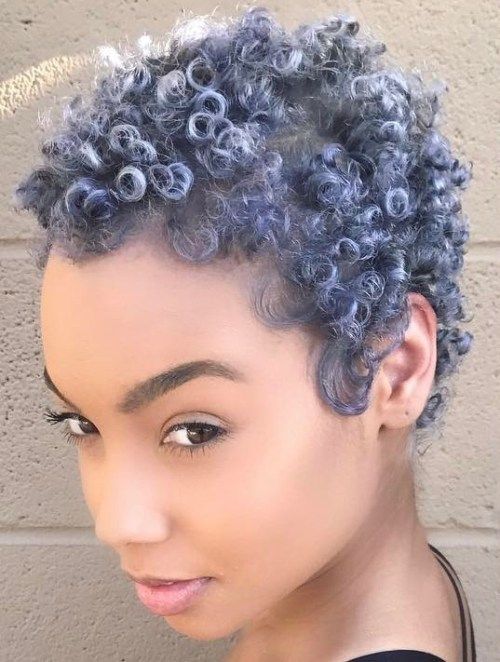 Kratek Natural Pastel Blue Hairstyle