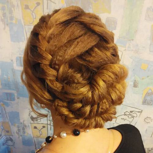 fint braided updo for long hair