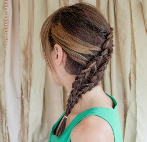 två french braid hairstyle for brunettes