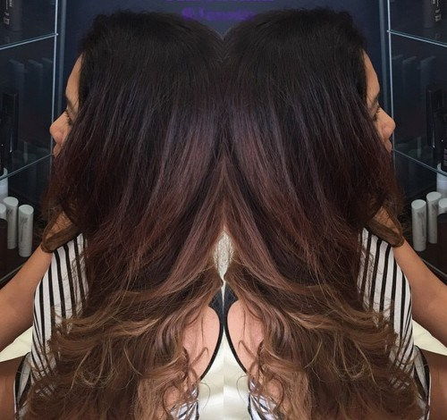 dlho dark brown to light brown ombre hair