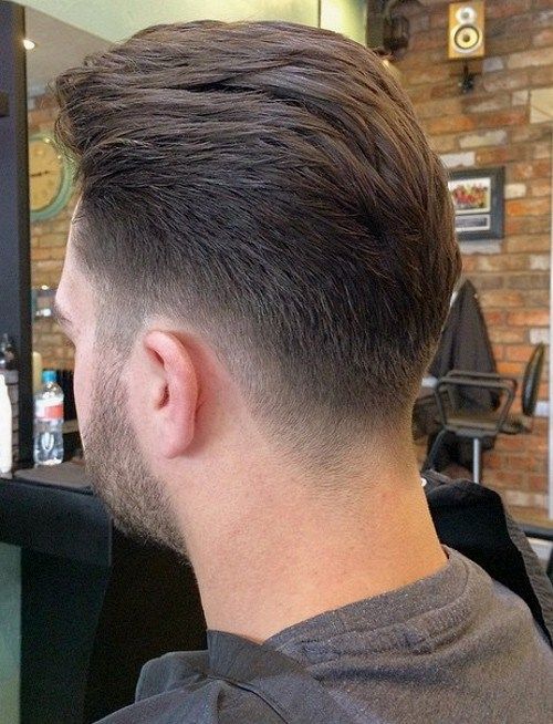 back-pozametal tapered haircut for men
