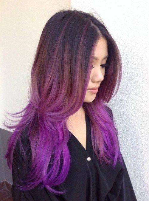Бровн To Lilac Ombre Hair