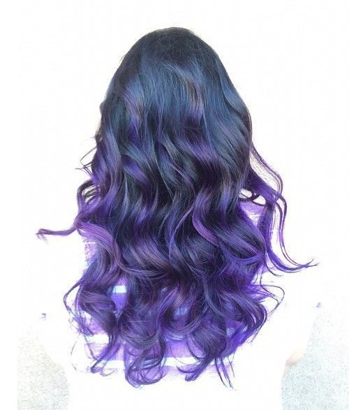 тамно blue into purple ombre